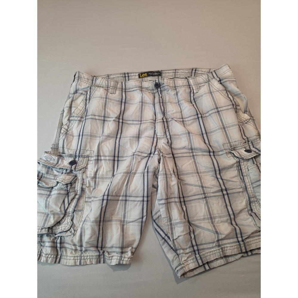 Lee Mens Plaid Cargo Shorts‎ Size 40